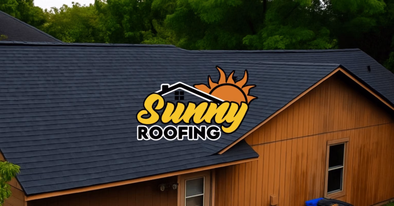 Aerial view of a new shingle roof installed by Sunny Roofing in Orlando, Florida