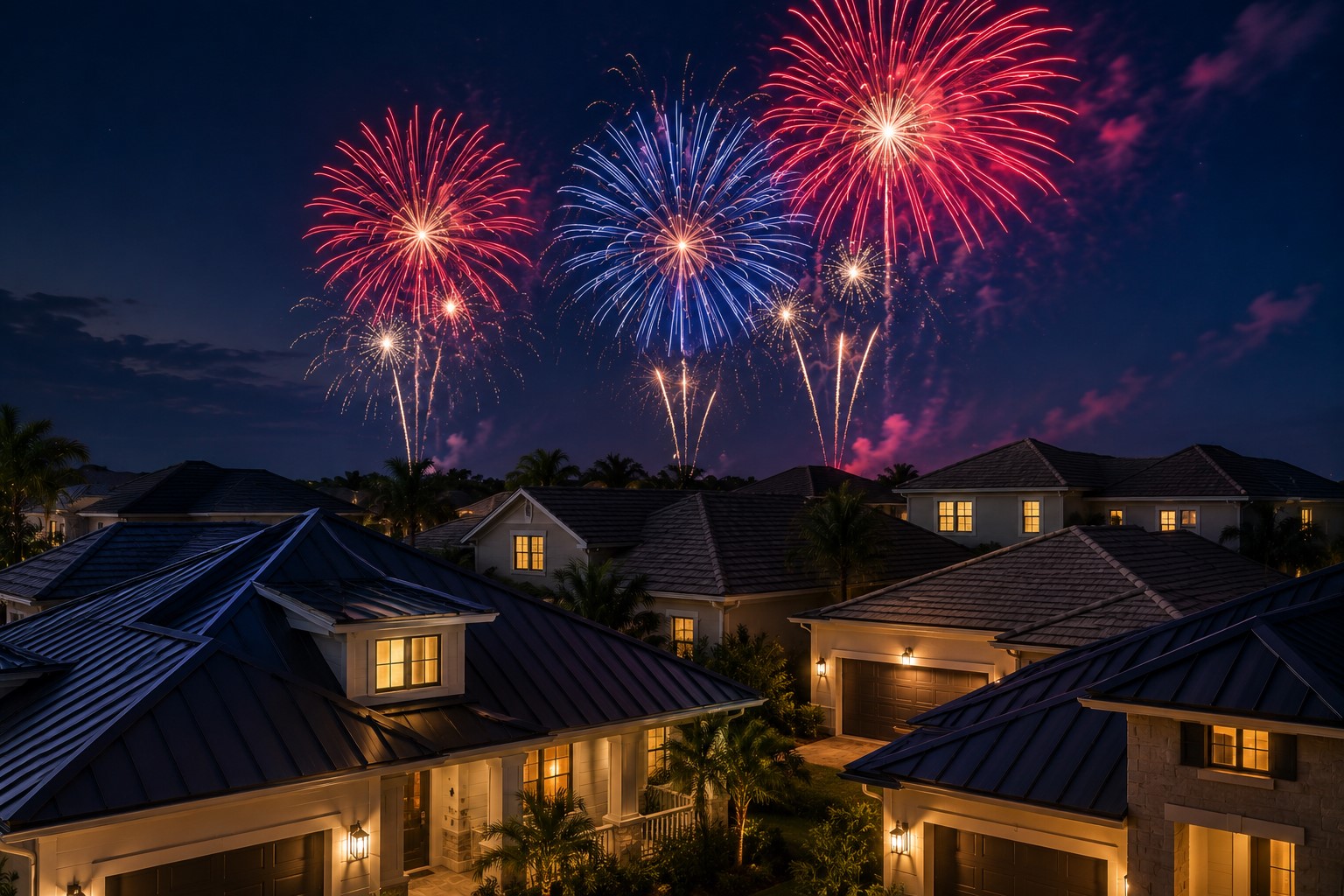 Firework Debris Lands on Your Roof
