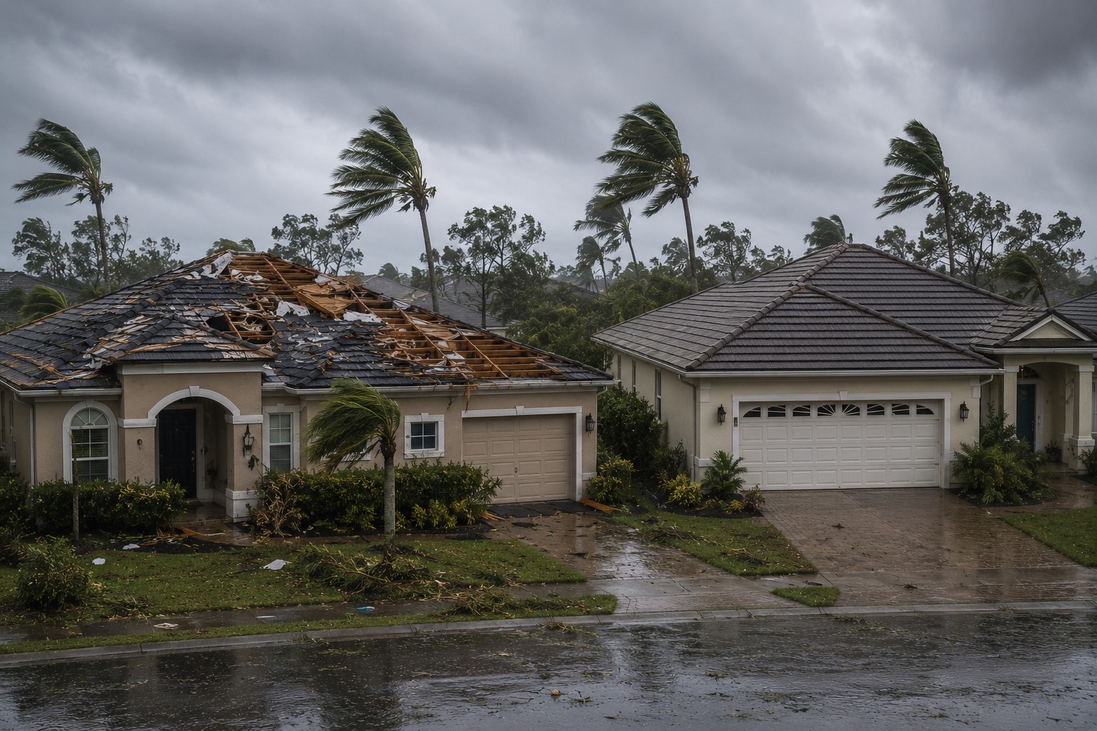 roof blown off in storm